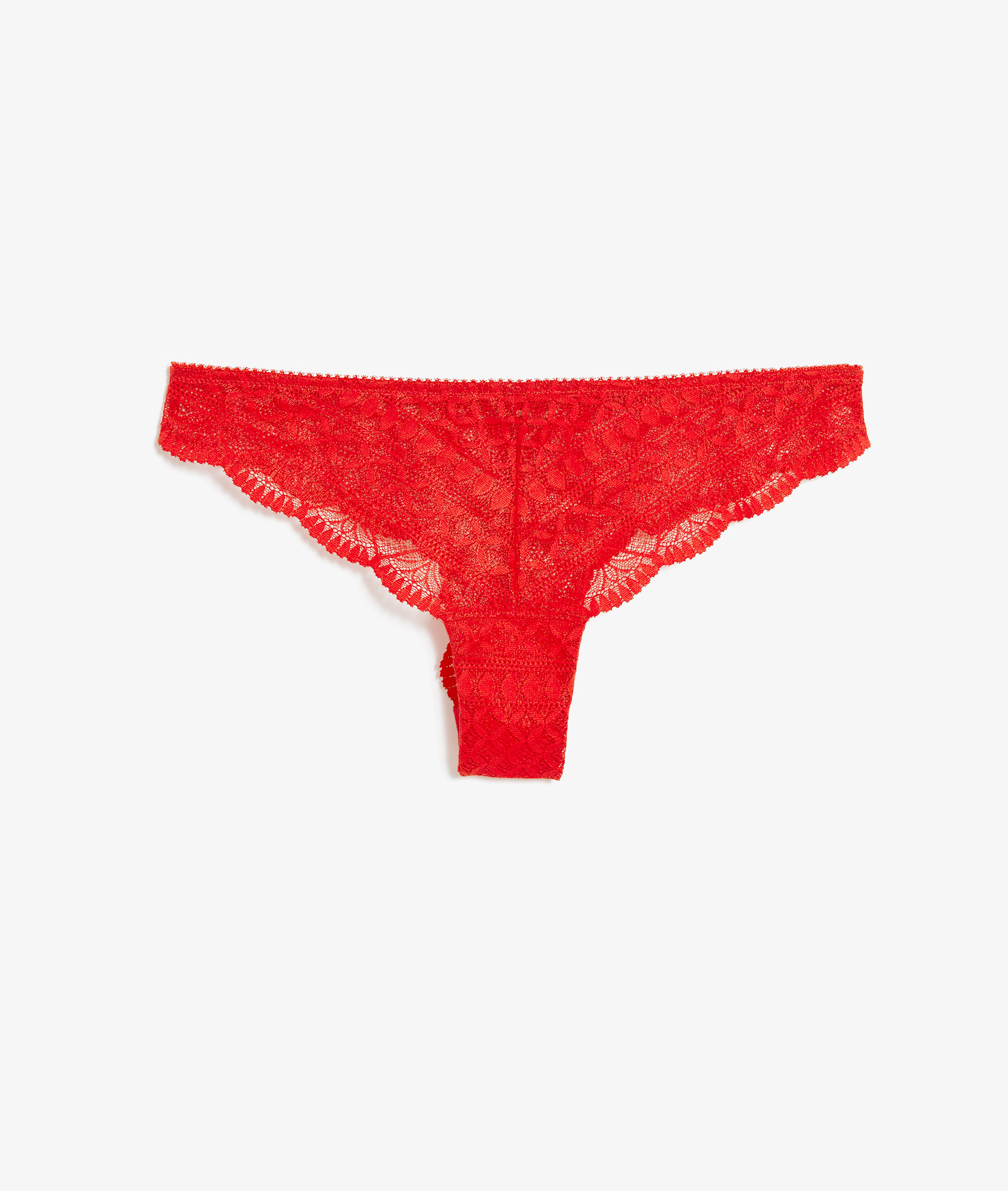 Tanga femme rouge sale